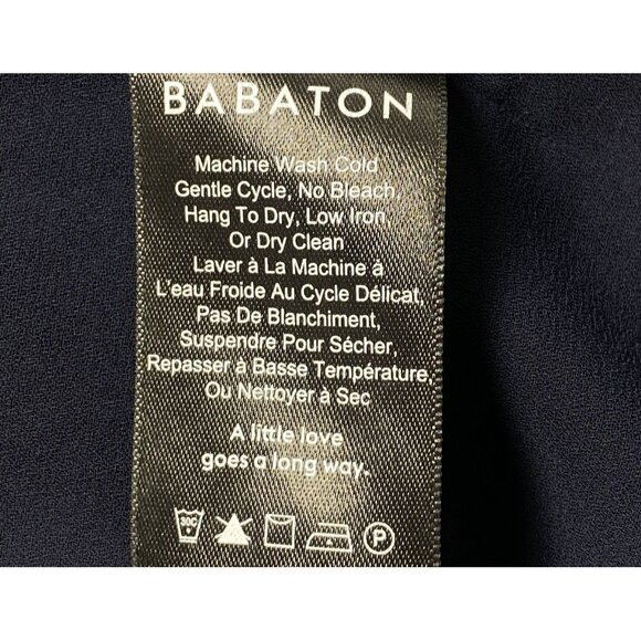 BABATON Aritzia Women Wrap Dress Above Knee Short Sleeves Sz XXS Blue 90-7 - Picture 10 of 10